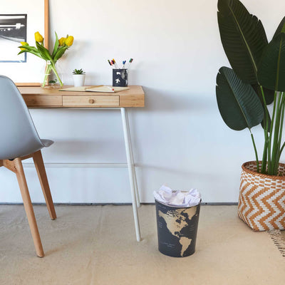 Balvi Globe Tin Wastebasket