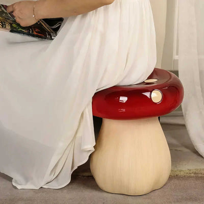 Mushroom Ottoman resin stool