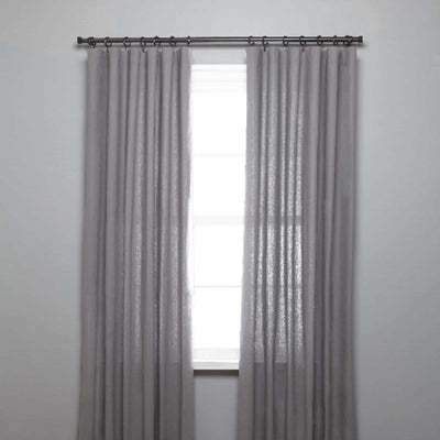 Umbra Cappa Expandable Single Curtain Rod (168-306cm) , Brushed Black