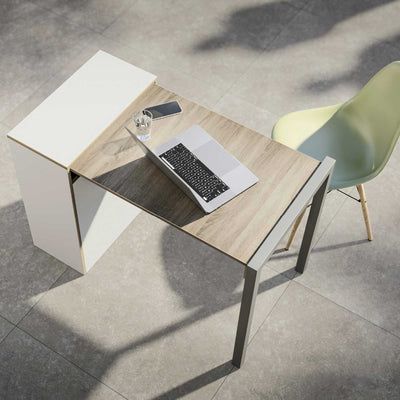 Country Living Alwin's Secretary The Idealist Right, White/Vintage Oak