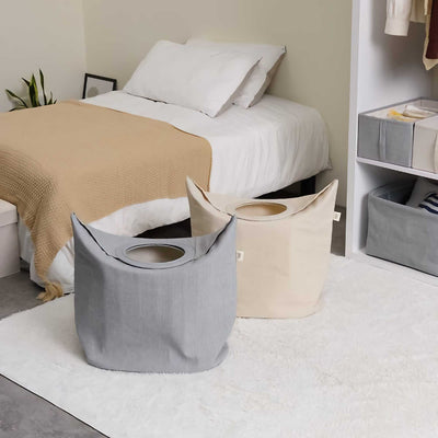 Gudee Alfio laundry basket, linen blue