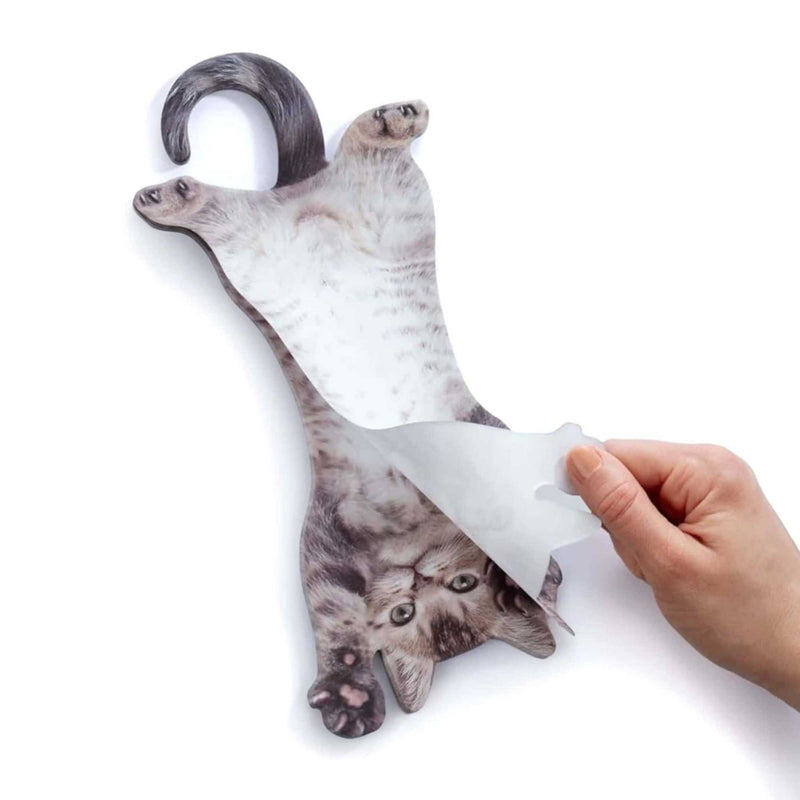 Mustard Cat Hanging Note Holder