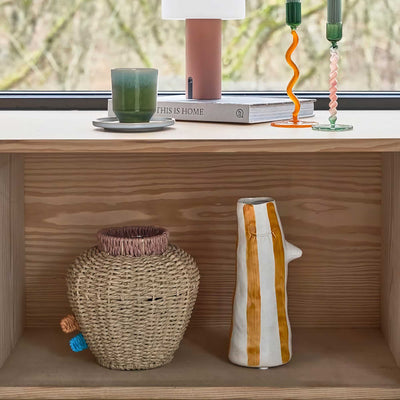 Villa Collection Denmark Villa Style Flower Pot, red