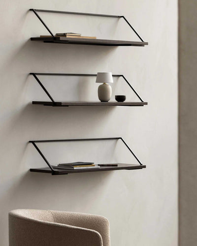 Audo Copenhagen Rail Shelf, Dark Stained Oak