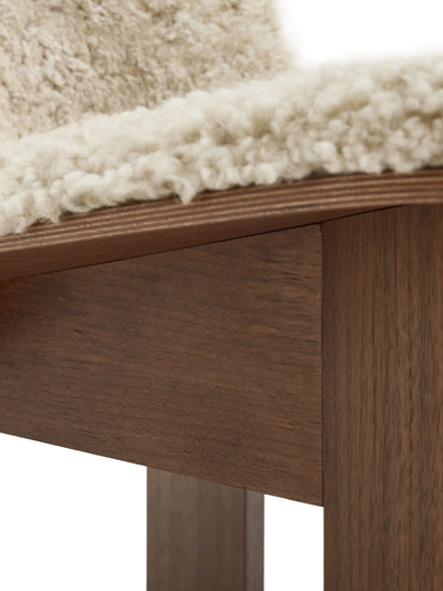 Hay Chisel lounge chair, walnut/sheepskin