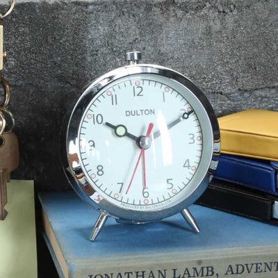 Dulton alarm clock, chrome