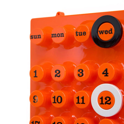Ring-A-Date perpetual calendar, orange
