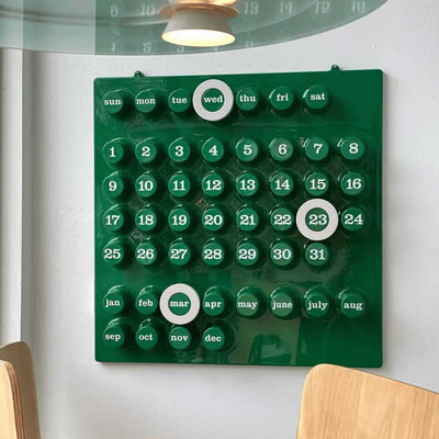 Ring-A-Date perpetual calendar, green