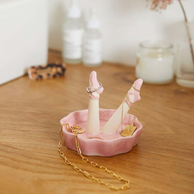 Balvi Happy Legs Dance ceramic ring holder