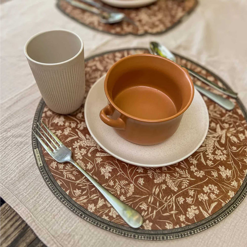 Beija Flor Botanic Vinyl Placemat set of 4, Amber