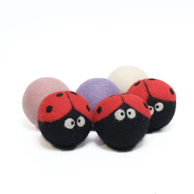 Friendsheep Wool Eco Dryer Balls, laundrybugs & floral (set-of-6)