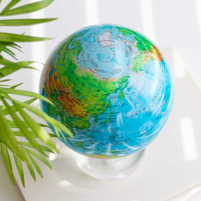 MOVA 4.5" Rotating Globe, Blue Relief Map
