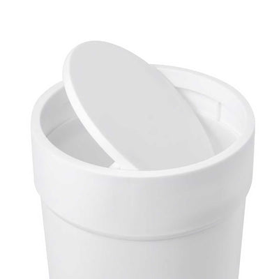 Umbra Touch Waste Can With Lid, White