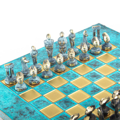 Manopoulos Cycladic art chess 28x28, ocean
