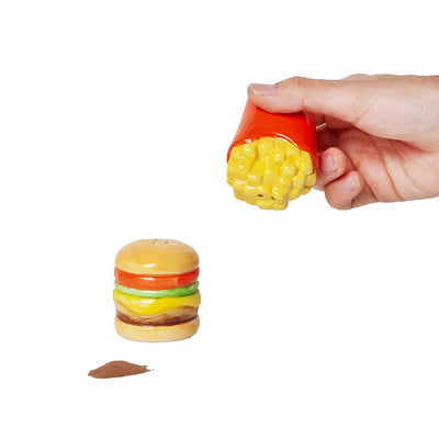DOIY Fast Food Burger & Fries Salt and Pepper Shakers
