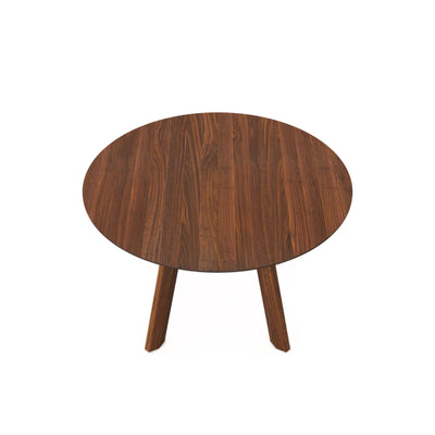 Rhombi Butterfly Ø100 extendable table, walnut