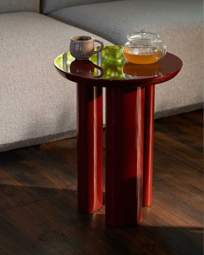 &Tradition Tung JA3 side table, burgundy red