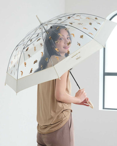 Wpc. Masayuki Oki Hungry Cat umbrella, off white