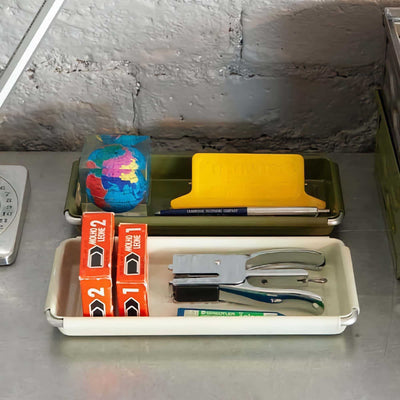 Dulton Desktop Tray , Ivory