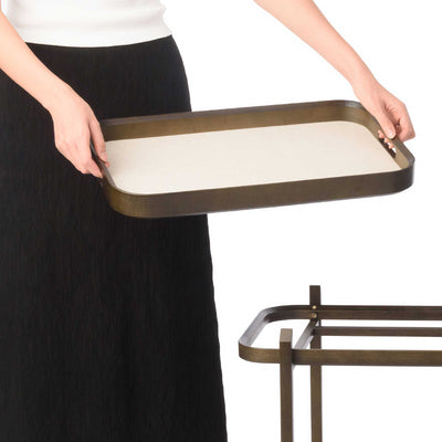 Gudee Roca cart 2-tier rectangle, brown