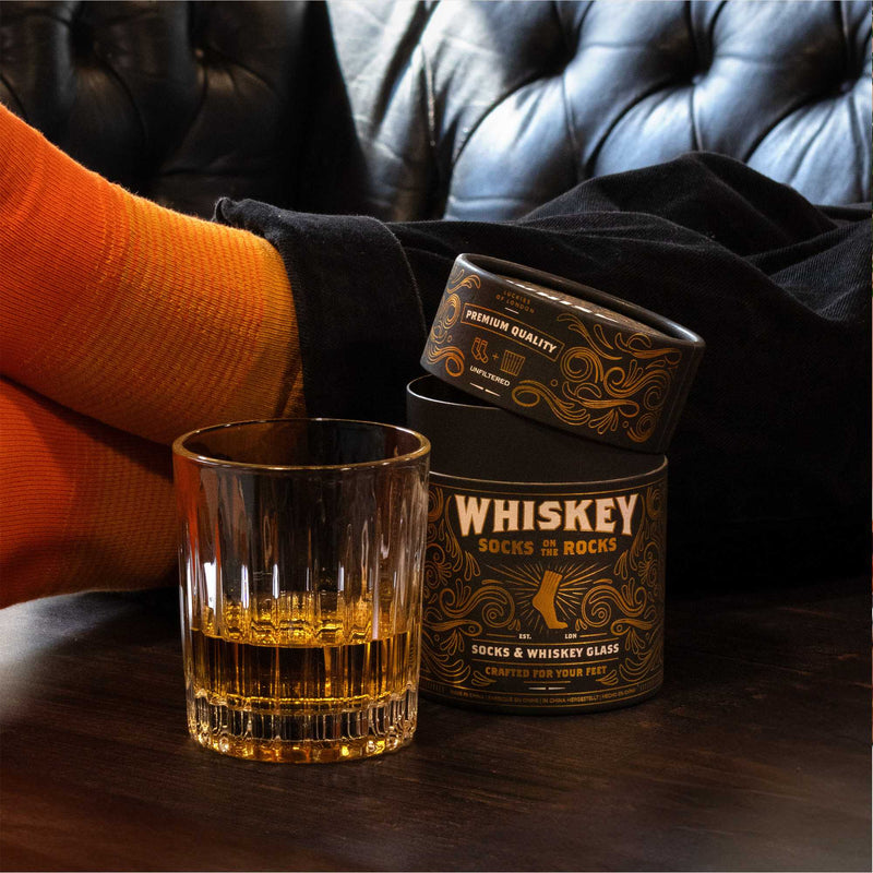 Luckies of London Whiskey Socks on the Rocks