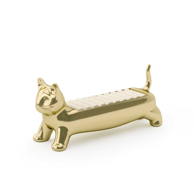 Umbra Ali Cat ring holder, brass