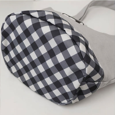 Miffy Diagonal Check series tote, grey