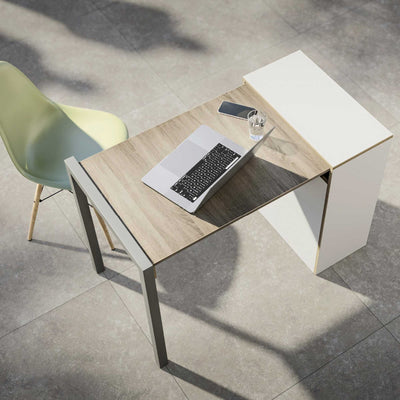 Alwin's Secretary The Idealist extendable table, white