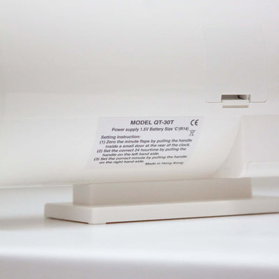 Twemco QT-30T Flip Clock, White