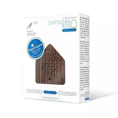 Relaxound Zwitscherbox Satellite Nightingale motion sensor soundbox, Walnut