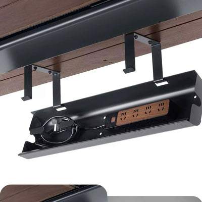 9am Pesk Master hardwood home office electric standing desk, walnut/black