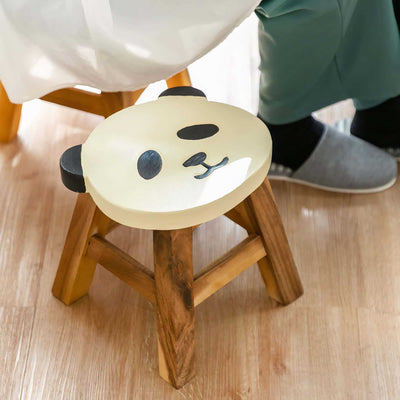 Acacia Wood Mini Stool, Panda