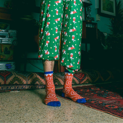 EMS Gingerbread socks