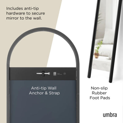 Umbra Bellwood leaning mirror, black