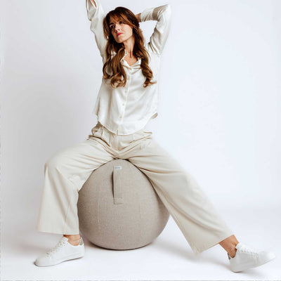 VLUV BOLVair active sitting & yoga ball, linen