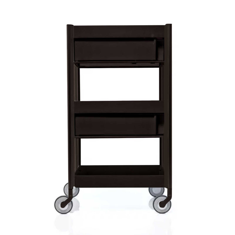 Studio Domo Ally High 3 Tier Trolley, Black/Black