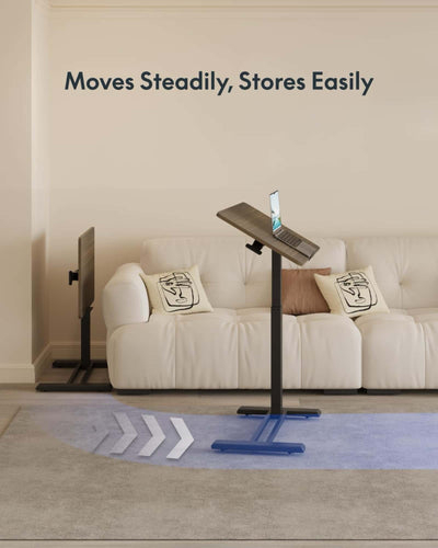 FlexiSpot H7 Pro height adjustable side table, rustic brown