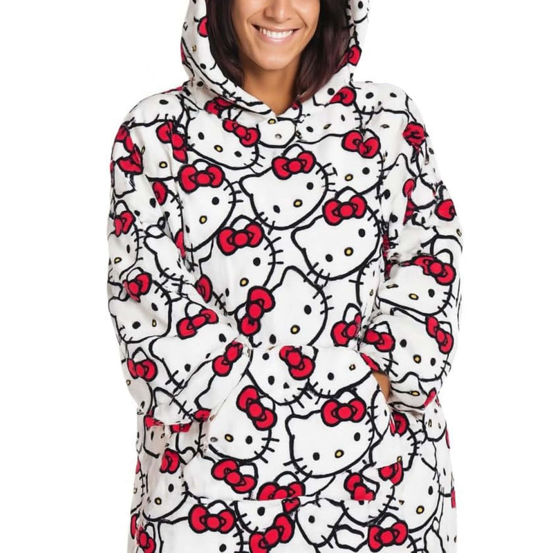 Kanguru Hello Kitty plaid hoodie