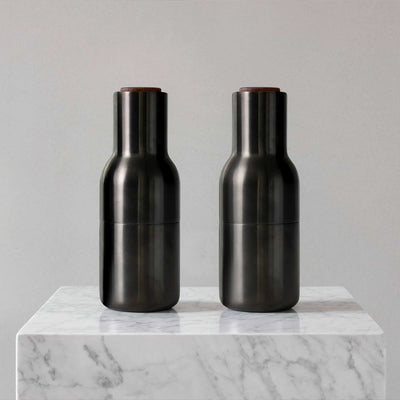 Audo Bottle grinders, walnut/bronzed bronze
