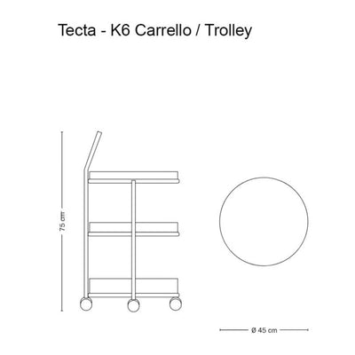 Tecta K6 trolley, black