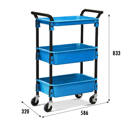 TOYO Steel Tool Trolley TWR-4SB, Royal Blue