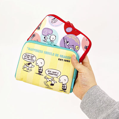 Peanuts Snoopy 75th anniversary zip pouch, all over