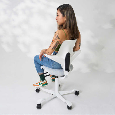 Hag Capisco Puls 8020 fabric, zero white/white