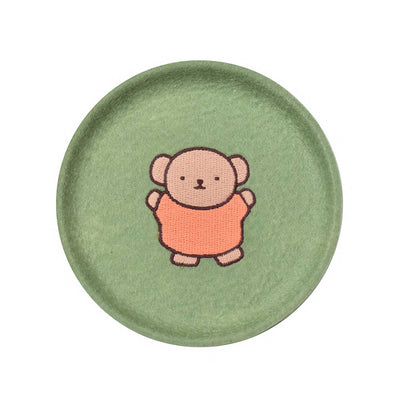Miffy Felt Coaster/Mini Tray 10cmø, Green