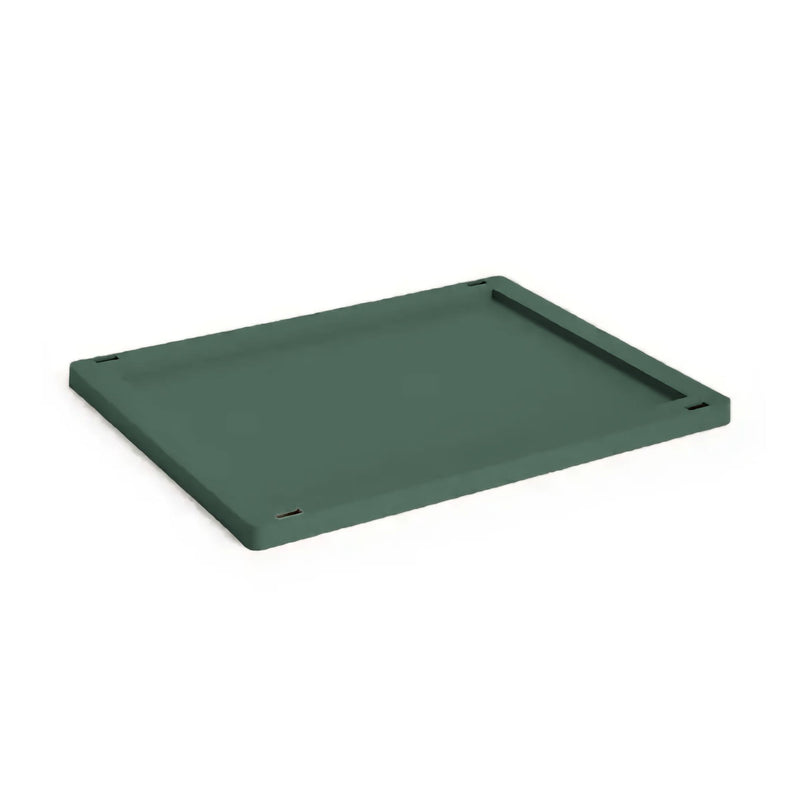 Hay Colour Crate Medium Plastic Lid, dark green
