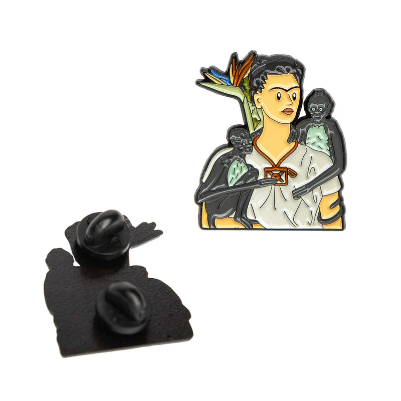 Today is Art Day Self-Portrait with Monkeys Pin