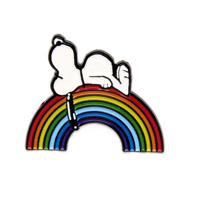 Peanuts x Magpie Snoopy enamel pin, rainbow