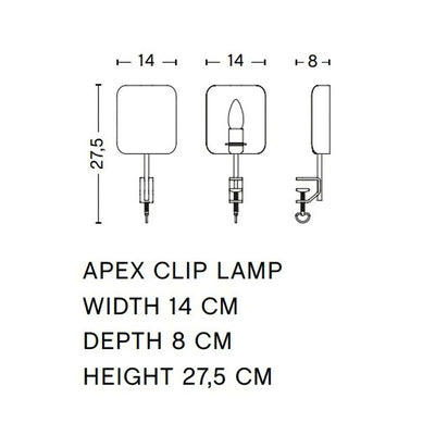 Hay Apex clip lamp, emerald green