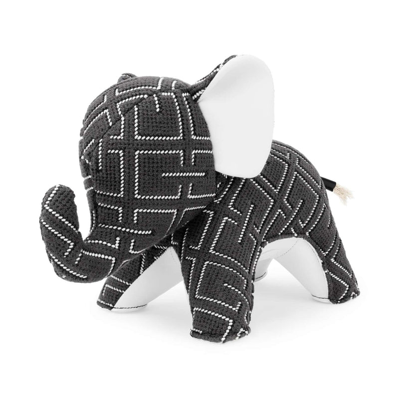 Zuny bookend, elephant abby black (kvadrat grid)
