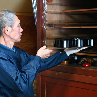 Lemnos Miki Urushi Wajima clock